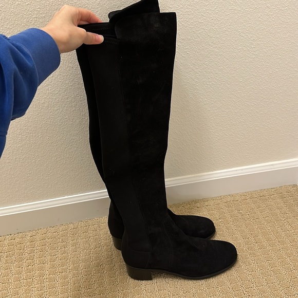Stuart Weitzman Reserve Stretch Suede Boots - Picture 3 of 4